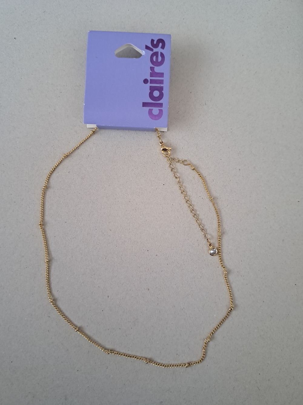 Claire's Gold Station Beaded Necklace